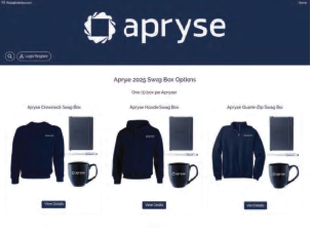 Apryse branded employee merchandise collection