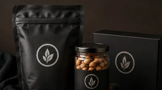 Food and gourmet items in branded packaging