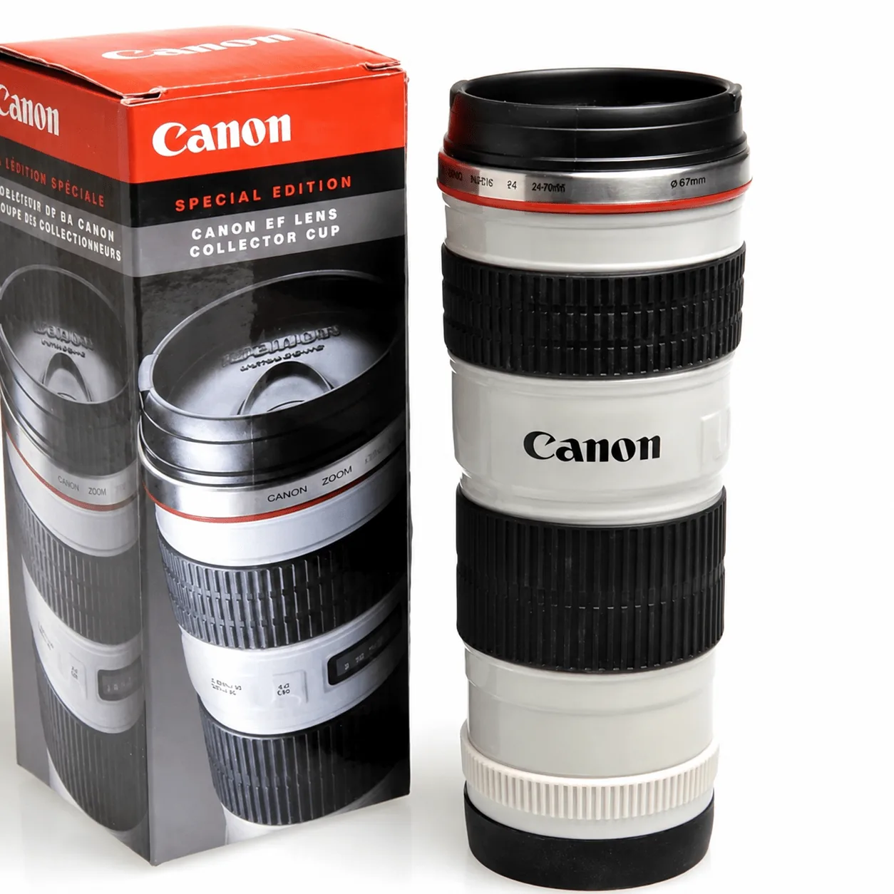 Canon EF lens collector tumbler